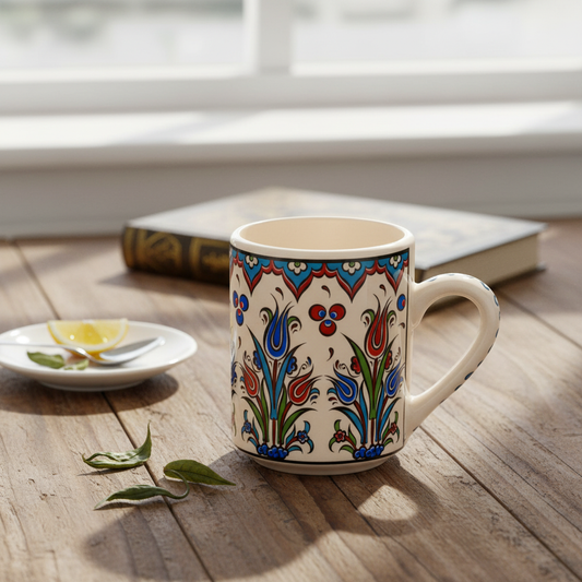 Handmade in Türkiye Ceramic Botanical Mugs - 9 Styles, Mix and Match  DAME BOHEME