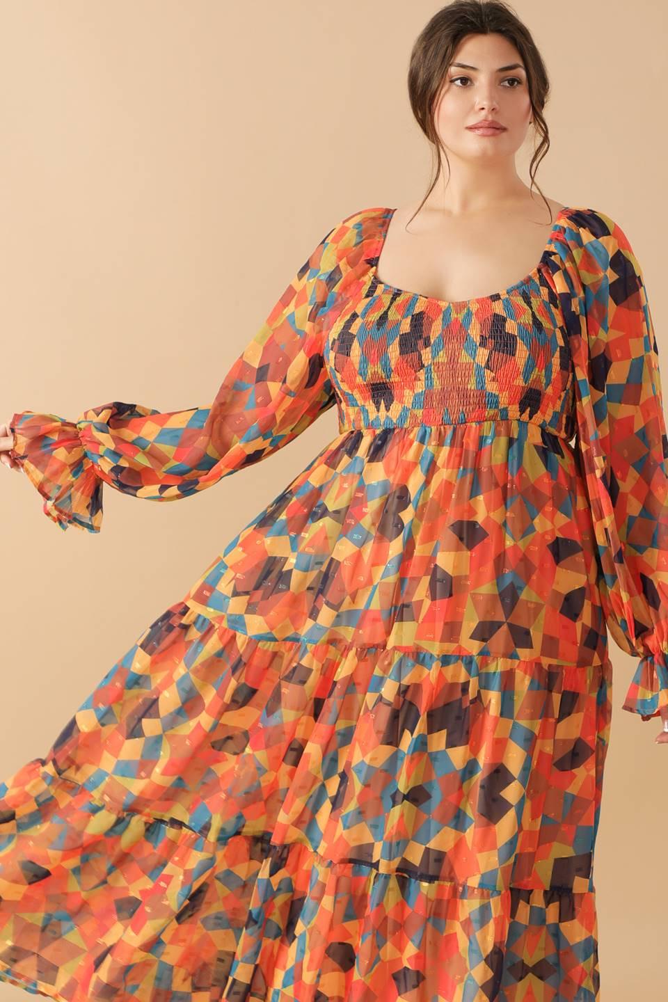 NOTHING WAS THE SAME Woven Smocked Midi Dress  DAME BOHEME