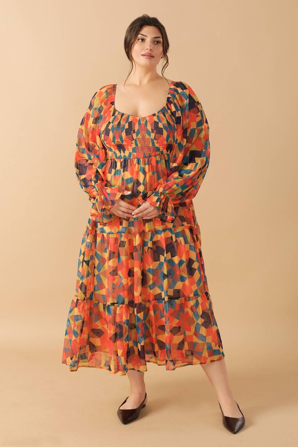 NOTHING WAS THE SAME Woven Smocked Midi Dress  DAME BOHEME