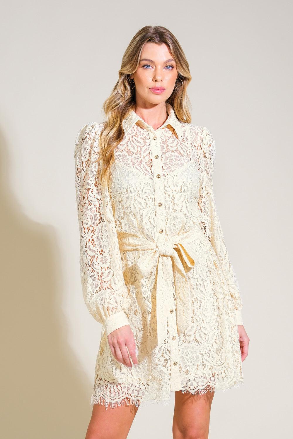 ADORE YOU LACE MINI DRESS  DAME BOHEME