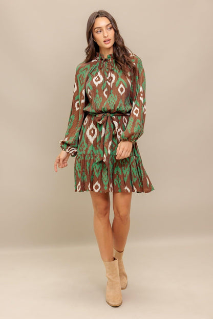WILD TERRACOTTA WOVEN MINI DRESS  DAME BOHEME