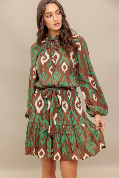WILD TERRACOTTA WOVEN MINI DRESS  DAME BOHEME