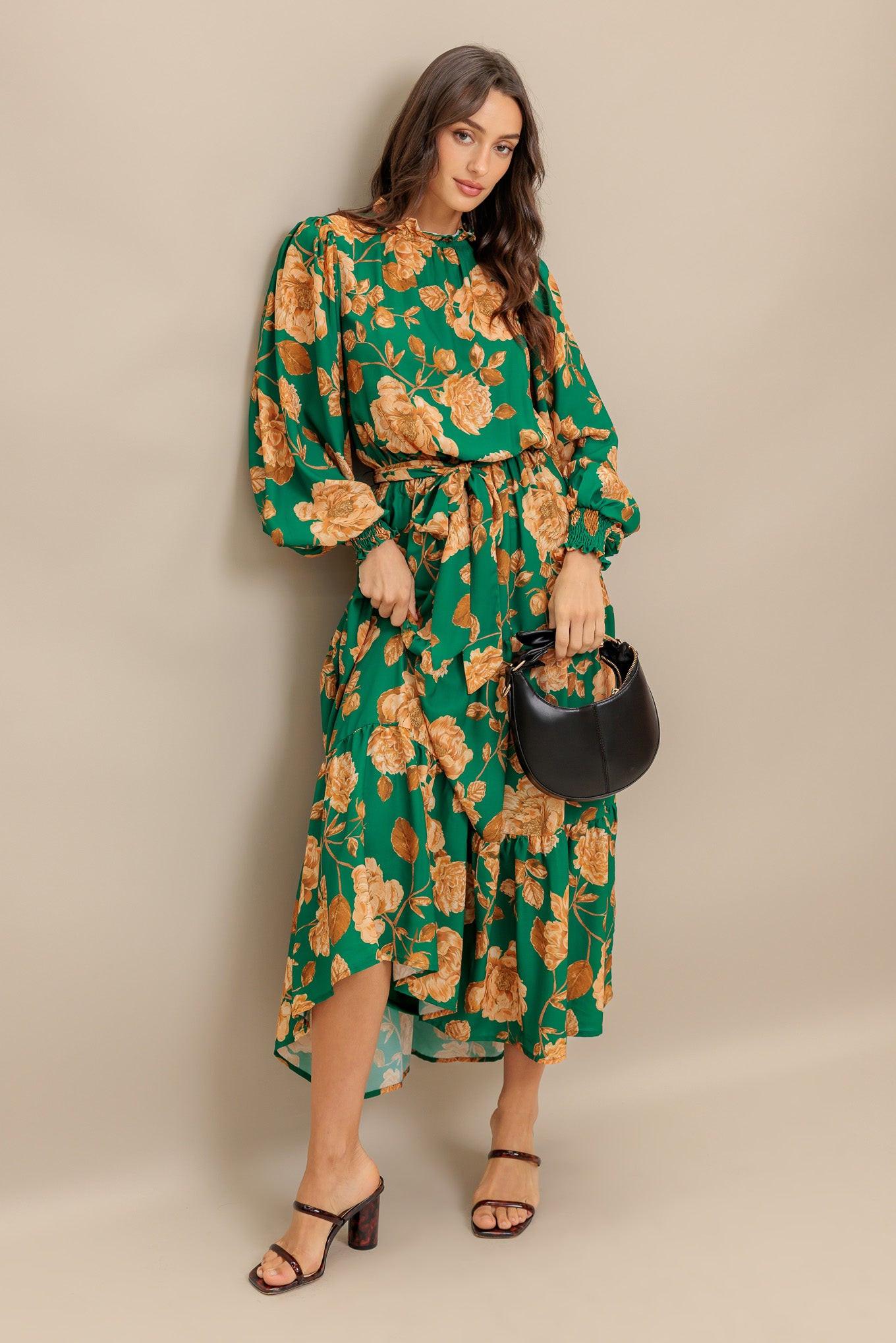 SONGS ABOUT YOU WOVEN MIDI DRESS  DAME BOHEME