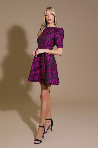 TRUE LOVER WOVEN JACQUARD MINI DRESS  DAME BOHEME