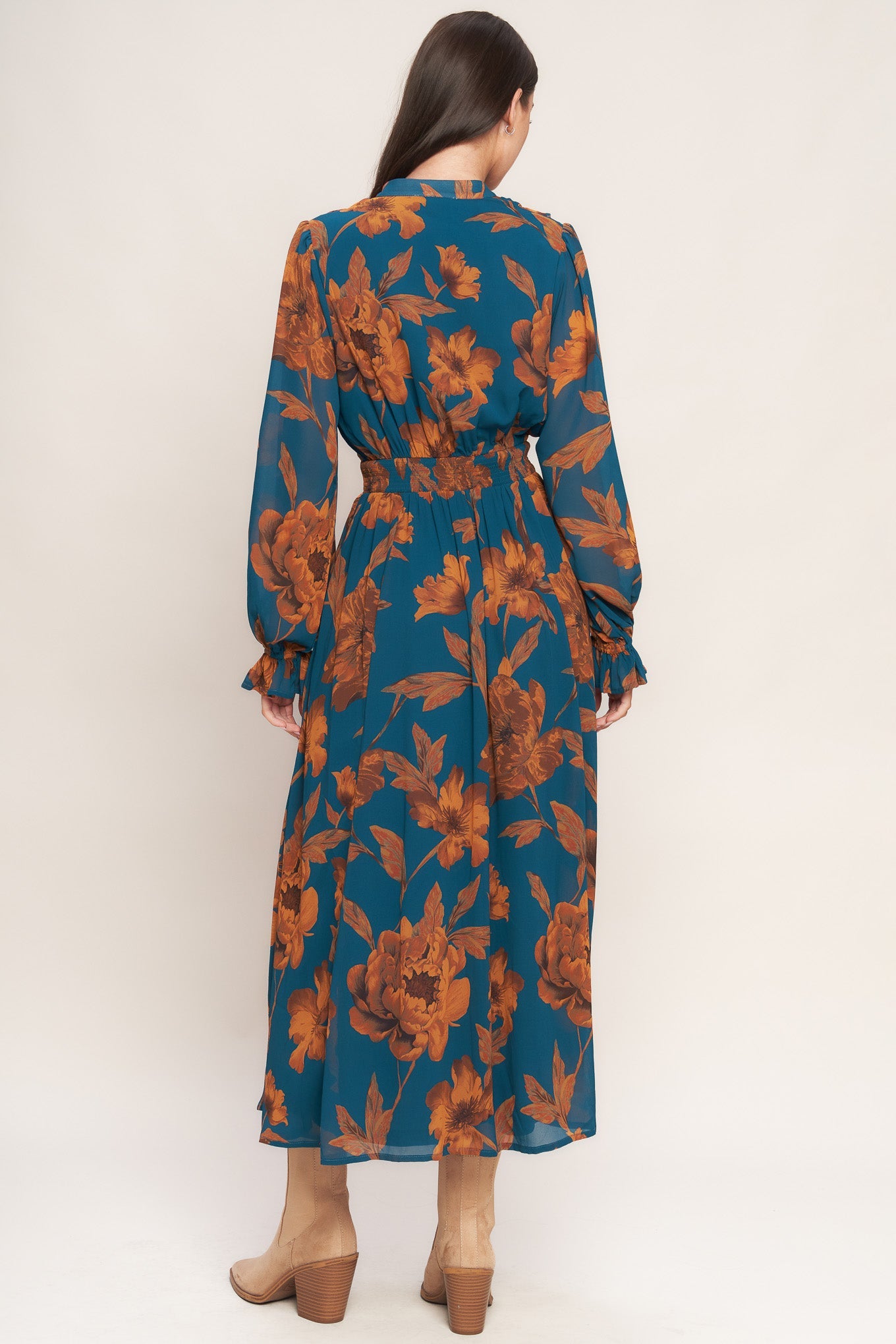 BURNISHED BOTANICA WOVEN MIDI DRESS  DAME BOHEME