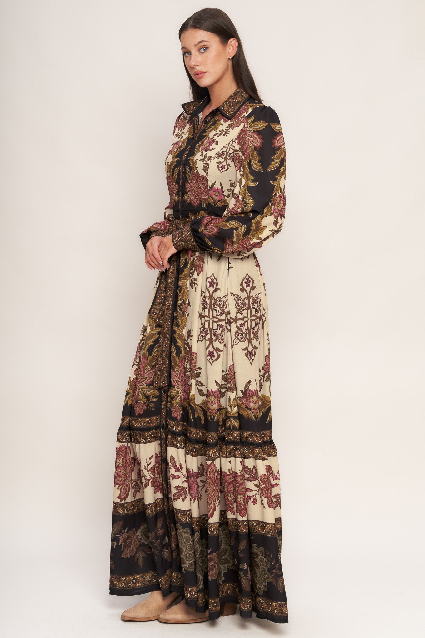 EARTHEN ROSE WOVEN MAXI DRESS  DAME BOHEME