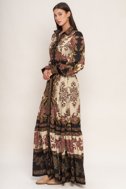 EARTHEN ROSE WOVEN MAXI DRESS  DAME BOHEME