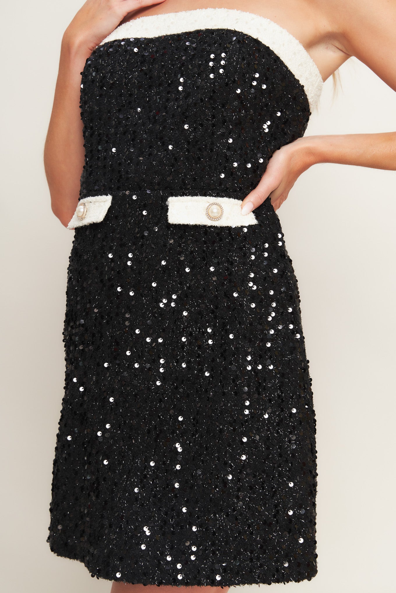 MIDNIGHT GLAM SEQUIN MINI DRESS  DAME BOHEME