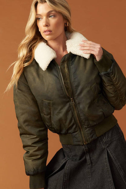 IN A TRANCE WOVEN BOMBER JACKET  DAME BOHEME