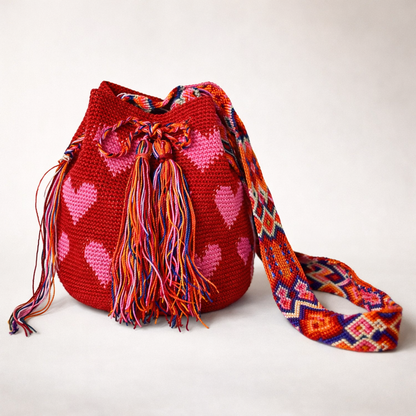 Catalina Hearts Crochet Cross-Body Bag One of a Kind - Mexico  DAME BOHEME