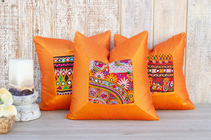 Aarvi Indian Silk Decorative Pillow Cover  DAME BOHEME