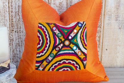 Aarvi Indian Silk Decorative Pillow Cover  DAME BOHEME