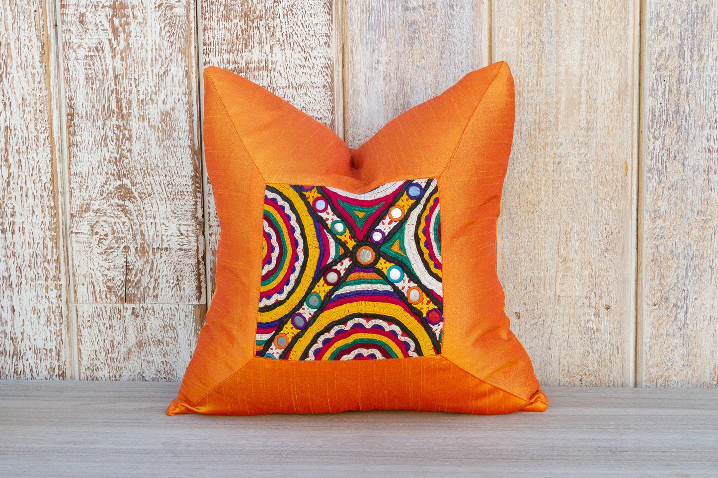 Aarvi Indian Silk Decorative Pillow Cover  DAME BOHEME