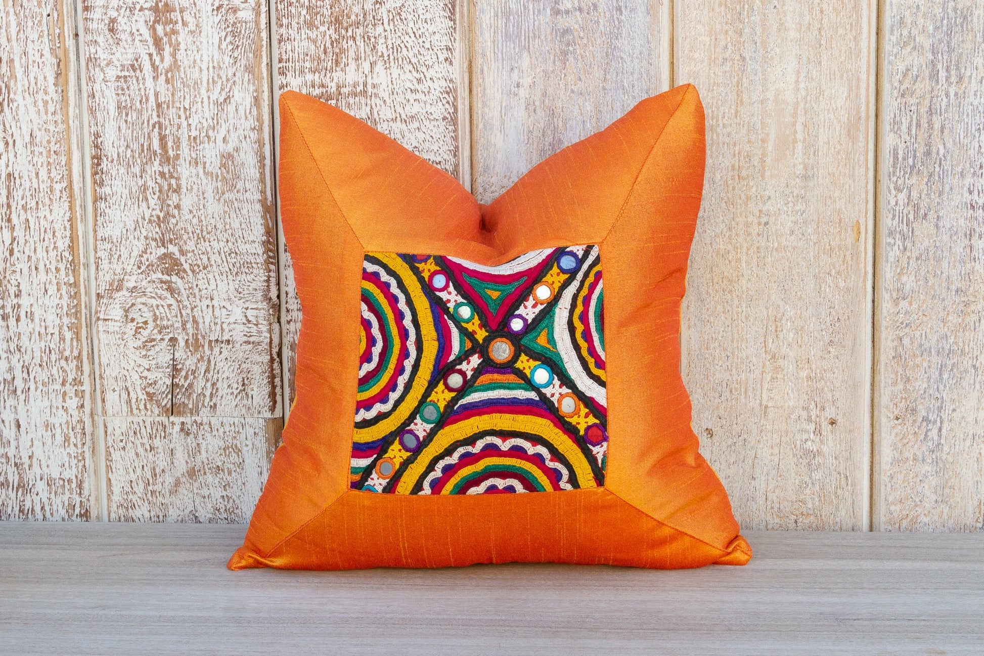 Aarvi Indian Silk Decorative Pillow Cover  DAME BOHEME