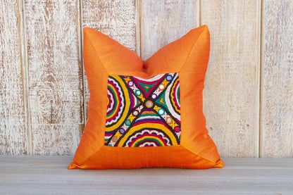 Aarvi Indian Silk Decorative Pillow Cover  DAME BOHEME