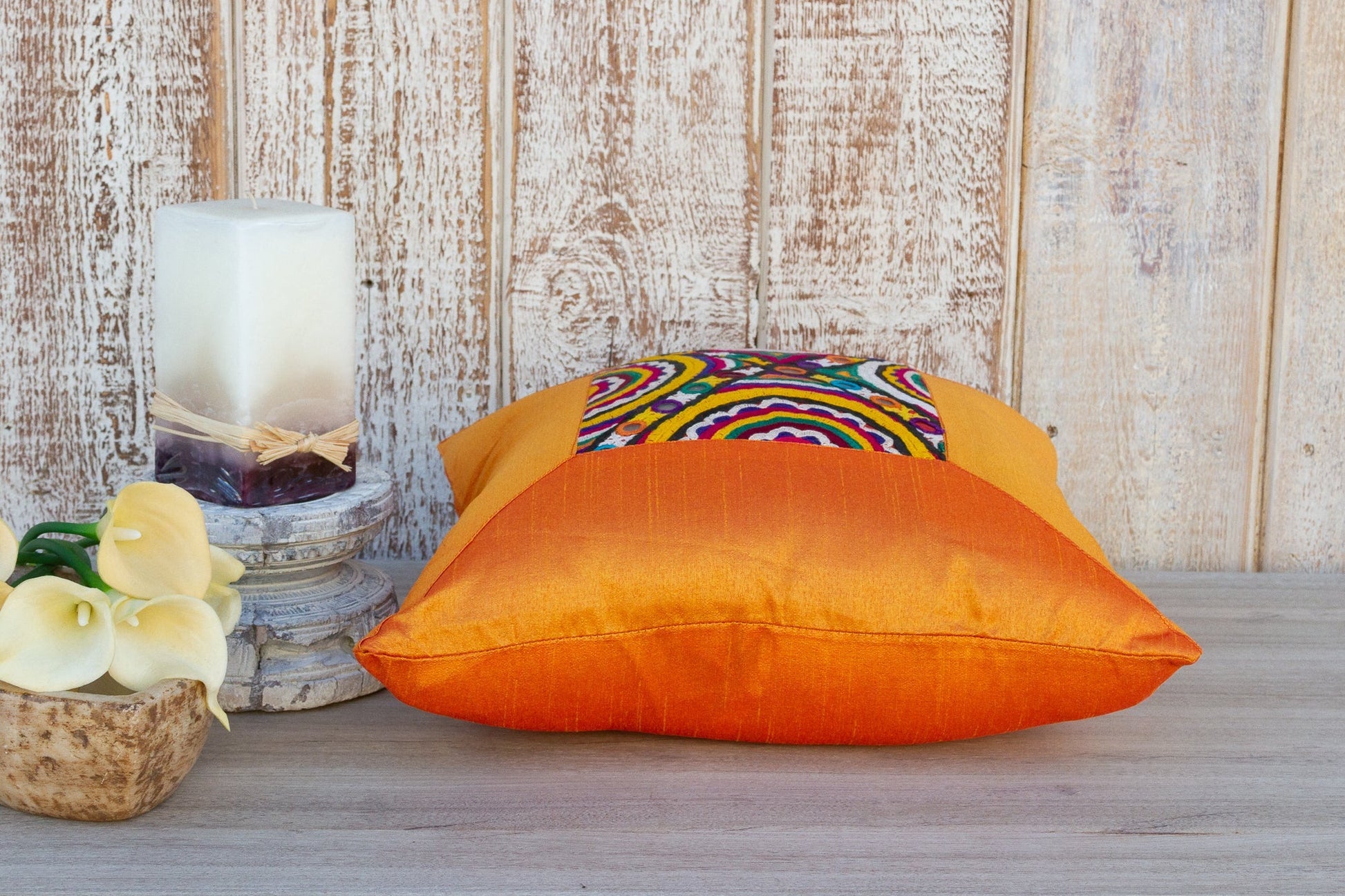 Aarvi Indian Silk Decorative Pillow Cover  DAME BOHEME