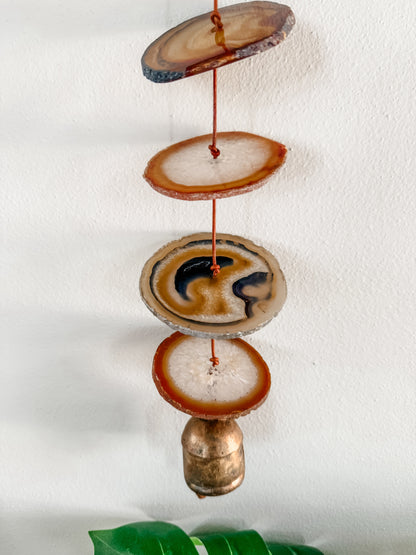 Natural Agate Gemstone Hanging for Wall or Ceiling - Carmella Design  DAME BOHEME