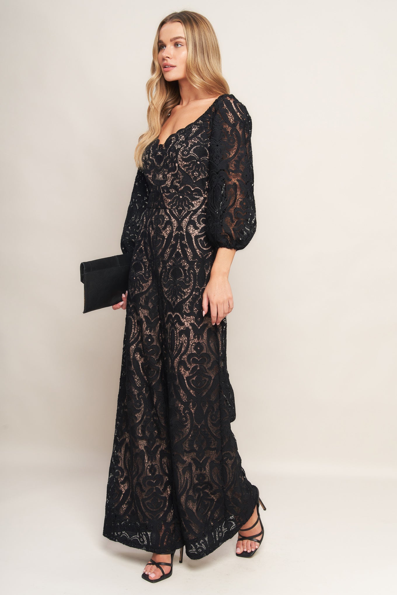 TREASURE TROVE WOVEN LACE JUMPSUIT  DAME BOHEME