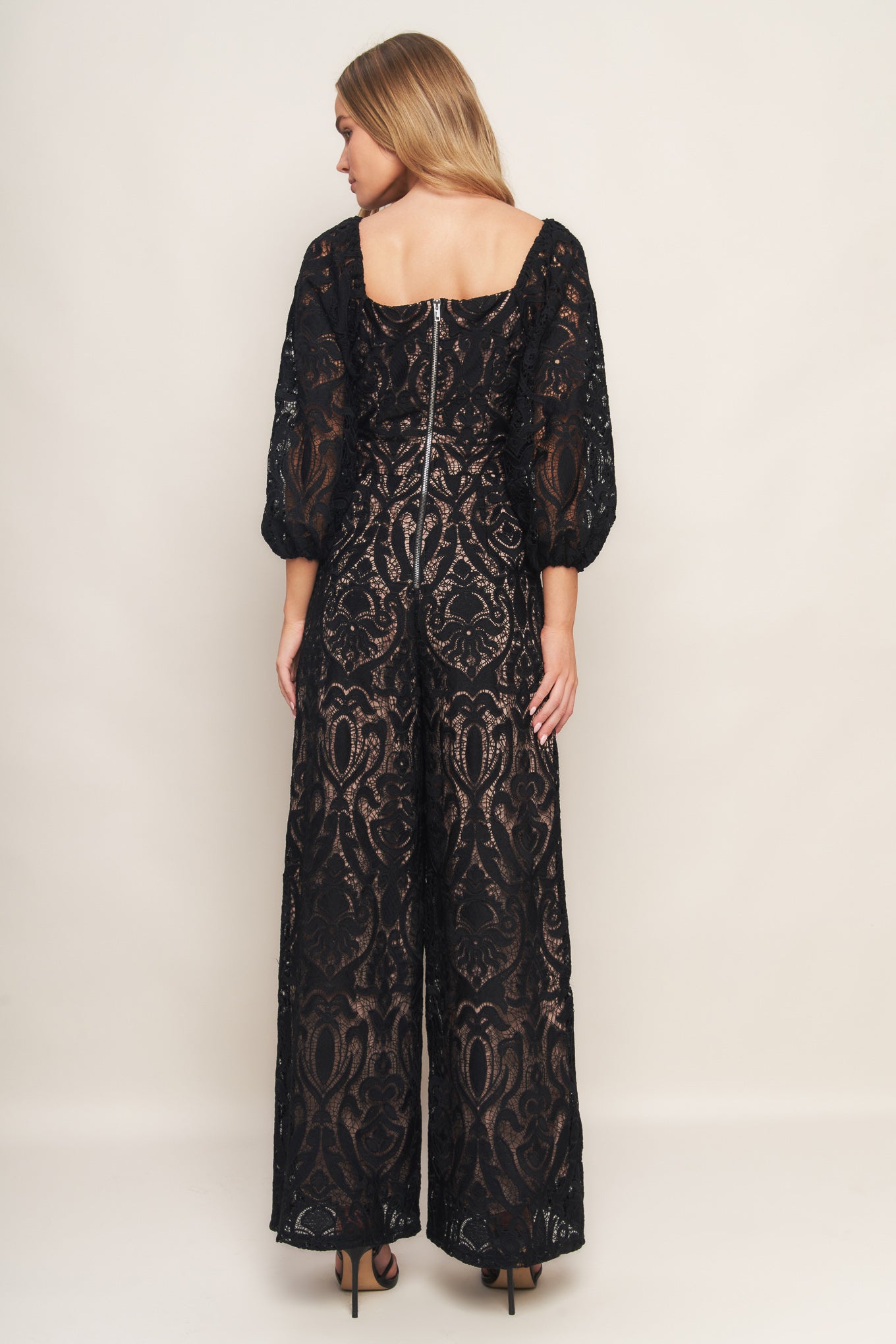 TREASURE TROVE WOVEN LACE JUMPSUIT  DAME BOHEME