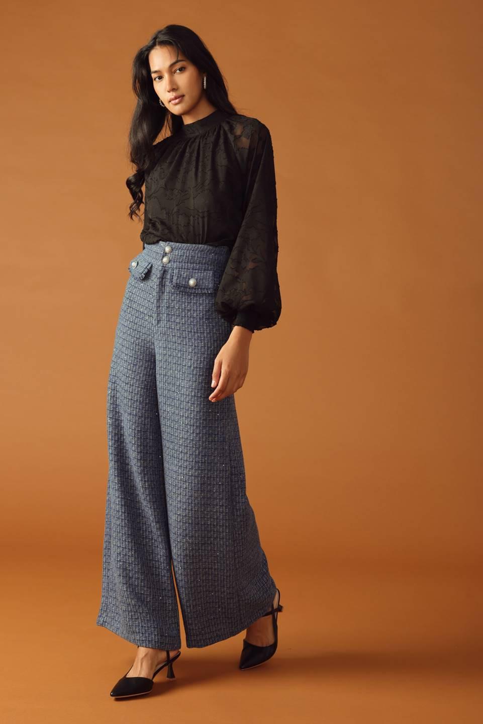 THREADS OF DESTINY TWEED PANTS  DAME BOHEME