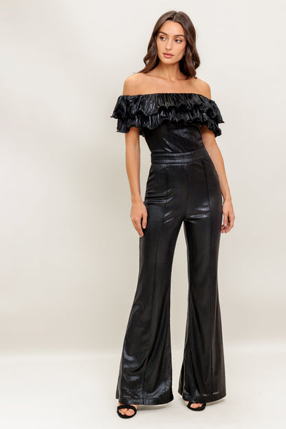 ANGEL EYES COATED WOVEN JUMPSUIT  DAME BOHEME
