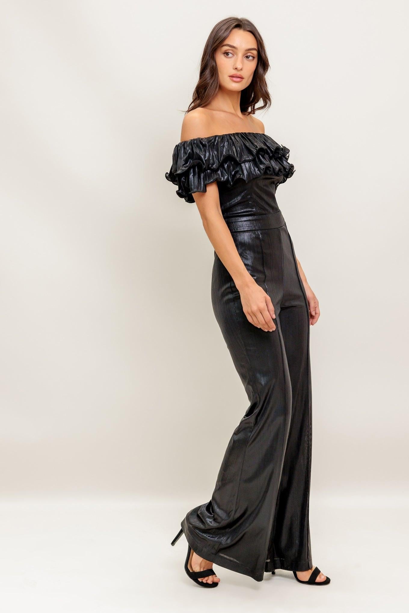 ANGEL EYES COATED WOVEN JUMPSUIT  DAME BOHEME