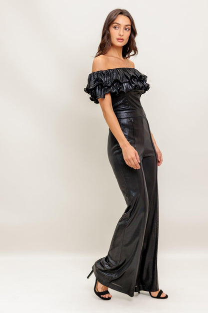ANGEL EYES COATED WOVEN JUMPSUIT  DAME BOHEME