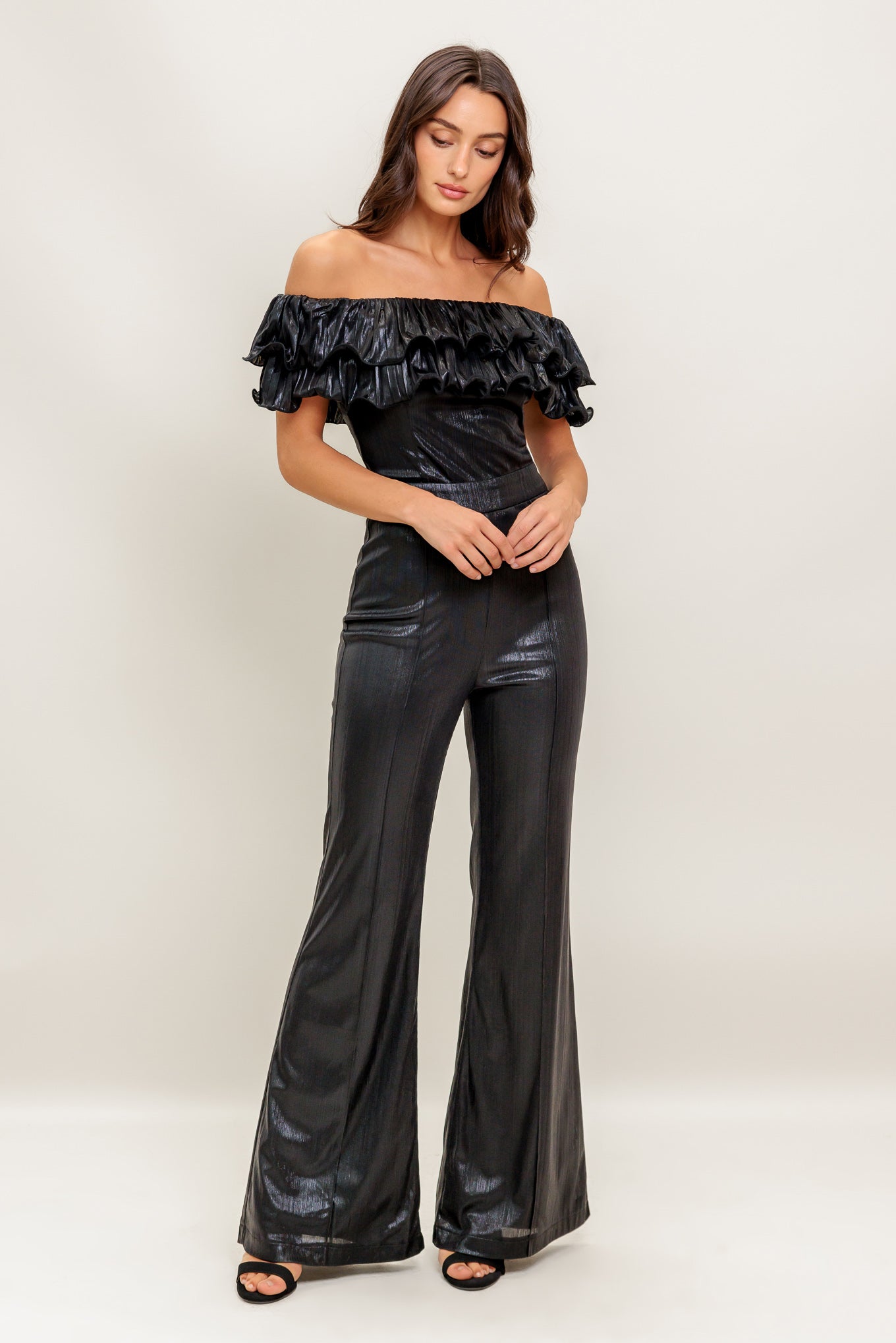 ANGEL EYES COATED WOVEN JUMPSUIT  DAME BOHEME