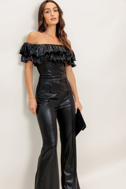 ANGEL EYES COATED WOVEN JUMPSUIT  DAME BOHEME