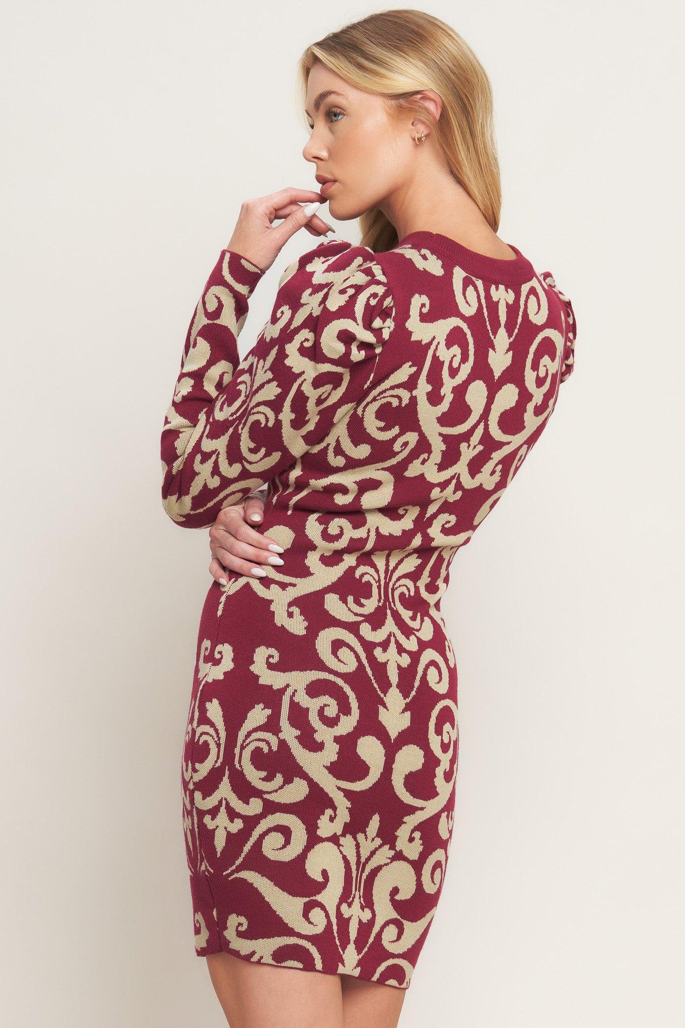 BASK IN LOVE SWEATER MINI DRESS  DAME BOHEME