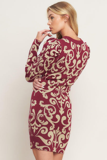 BASK IN LOVE SWEATER MINI DRESS  DAME BOHEME