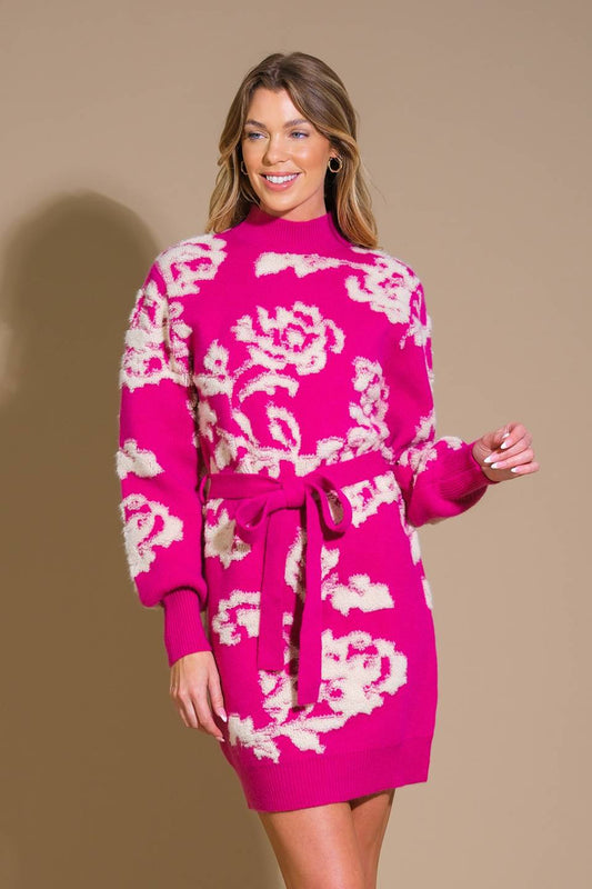 HEART ON DISPLAY SWEATER MINI DRESS  DAME BOHEME