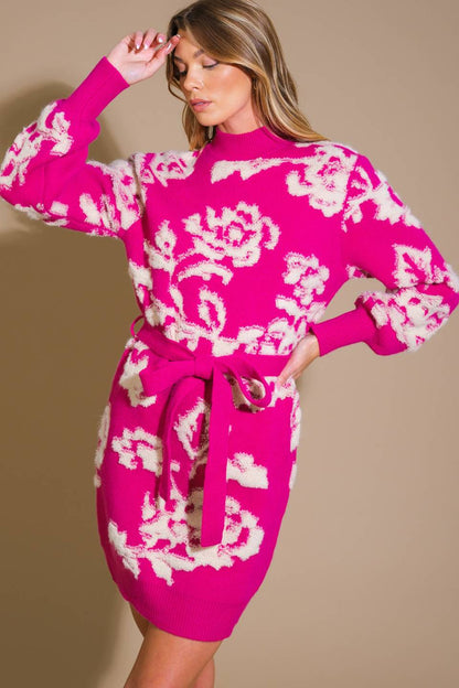 HEART ON DISPLAY SWEATER MINI DRESS  DAME BOHEME