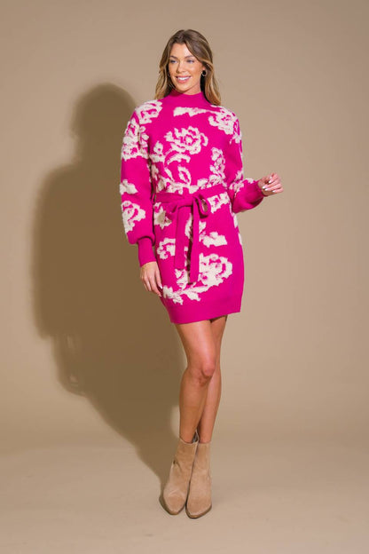 HEART ON DISPLAY SWEATER MINI DRESS  DAME BOHEME