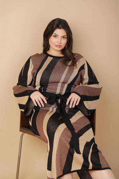 PUT ON A SMILE MIDI SWEATER DRESS  DAME BOHEME