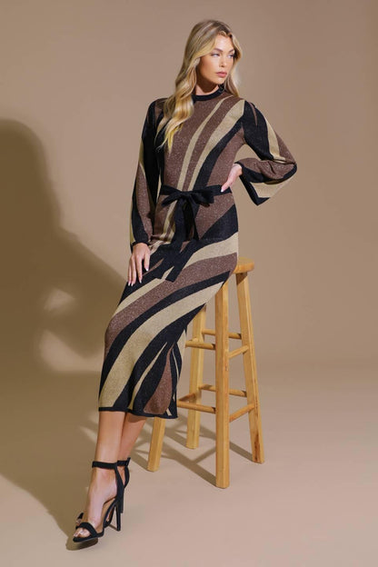 PUT ON A SMILE MIDI SWEATER DRESS  DAME BOHEME