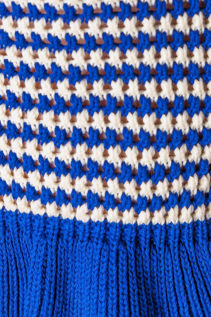 OUT WEST BLUE SWEATER KNIT TOP  DAME BOHEME