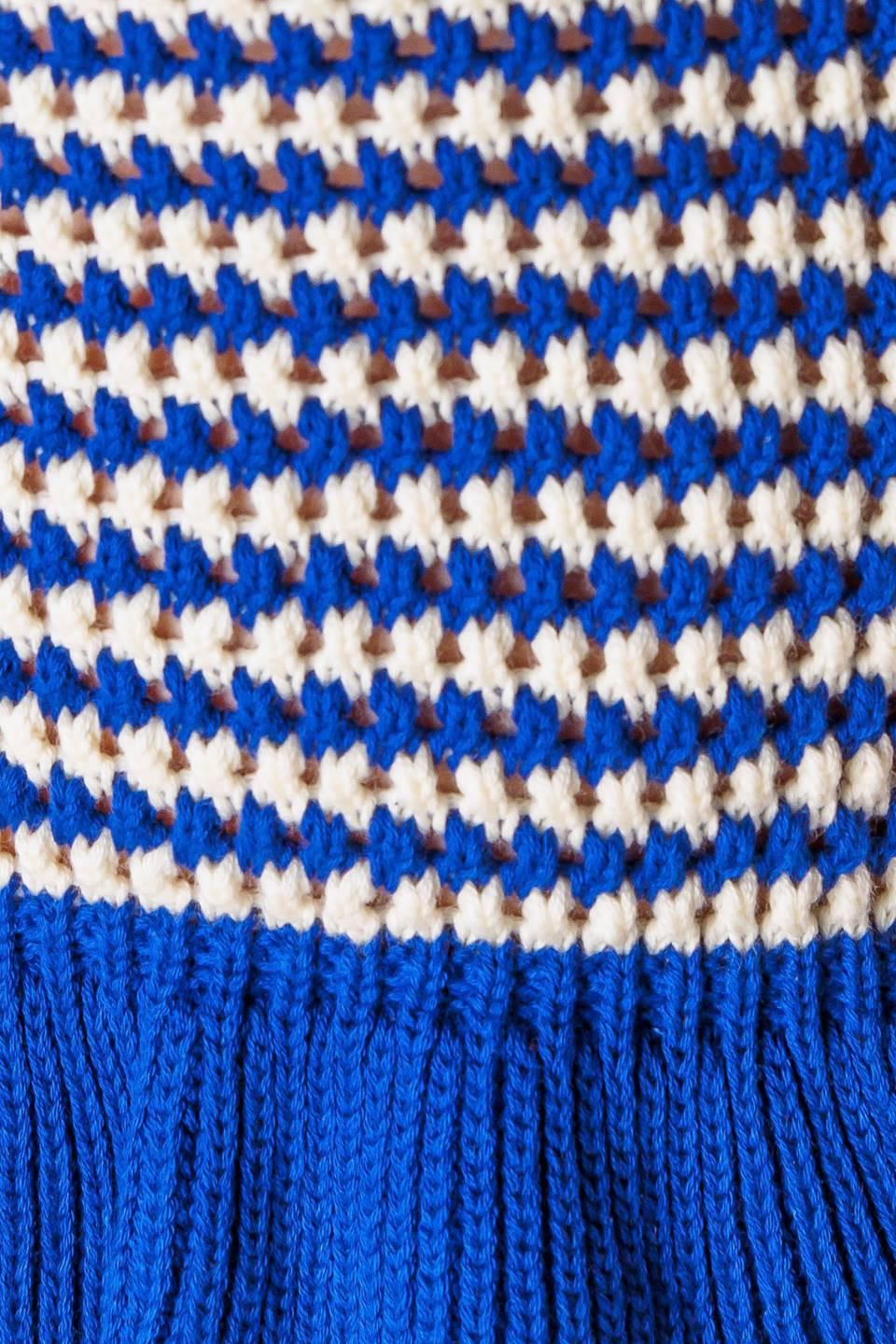 OUT WEST BLUE SWEATER KNIT TOP  DAME BOHEME
