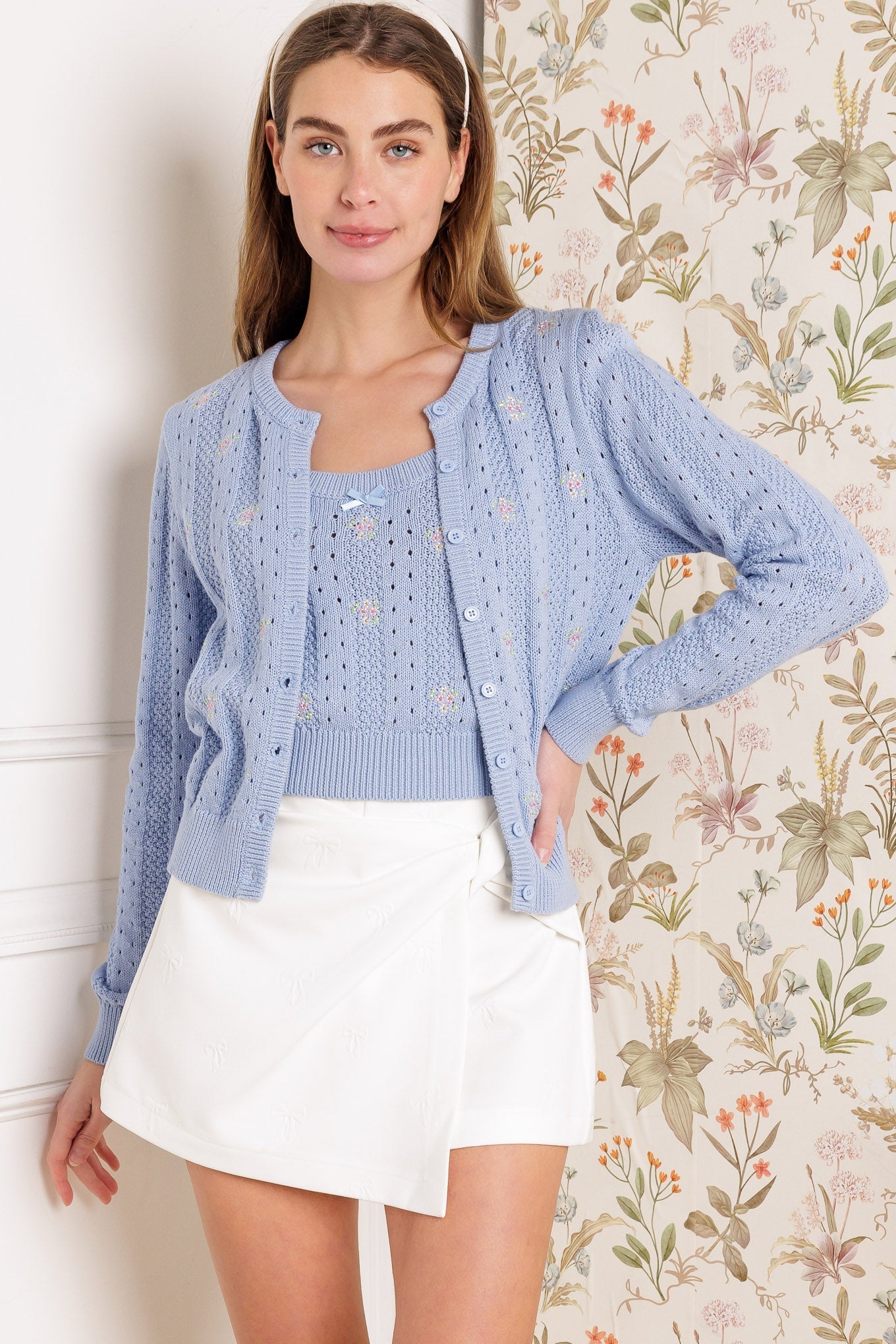 DAYS THAT FADE SWEATER AND CARDIGAN SET  DAME BOHEME