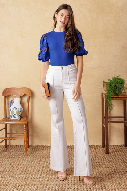 GETTING INTO THE GROOVE KNIT TOP  DAME BOHEME