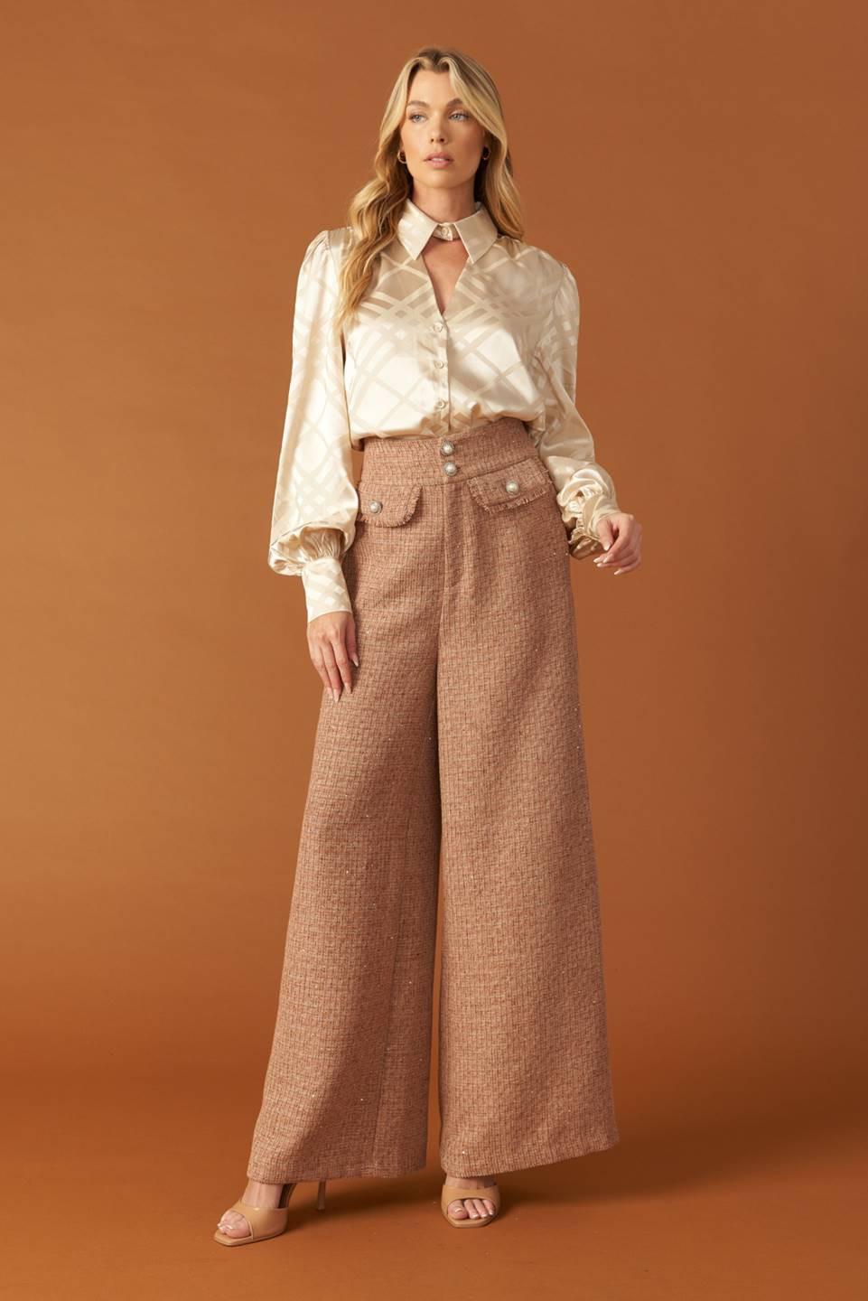 THE ART OF BALANCE WOVEN SATIN TOP  DAME BOHEME
