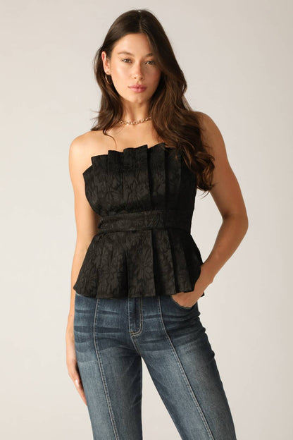 ELEGANT ESSENCE WOVEN TOP  DAME BOHEME