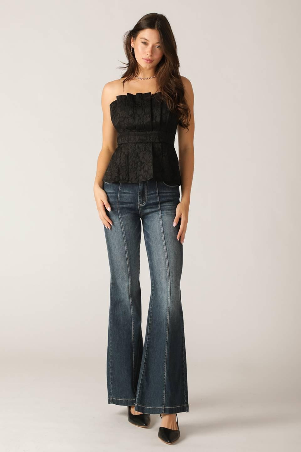 ELEGANT ESSENCE WOVEN TOP  DAME BOHEME