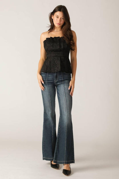 ELEGANT ESSENCE WOVEN TOP  DAME BOHEME