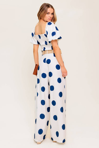 COCONUT KISS  NAVY TOP AND PANT SET  DAME BOHEME