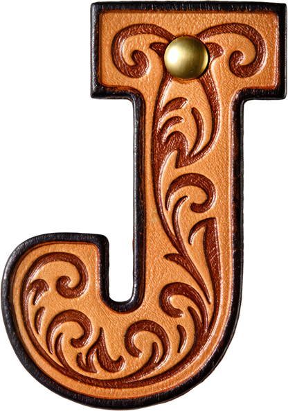 Monogrammed Initial Western Leather Look Saddle Longhorn Cowboy Cowgirl Kitchen Dish Towels Made in America  DAME BOHEME