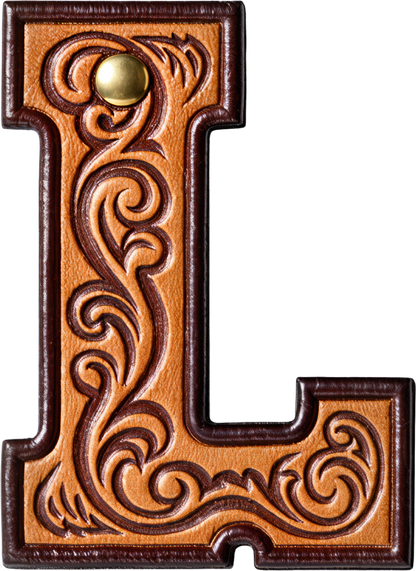 Monogrammed Initial Western Leather Look Saddle Longhorn Cowboy Cowgirl Kitchen Dish Towels Made in America  DAME BOHEME