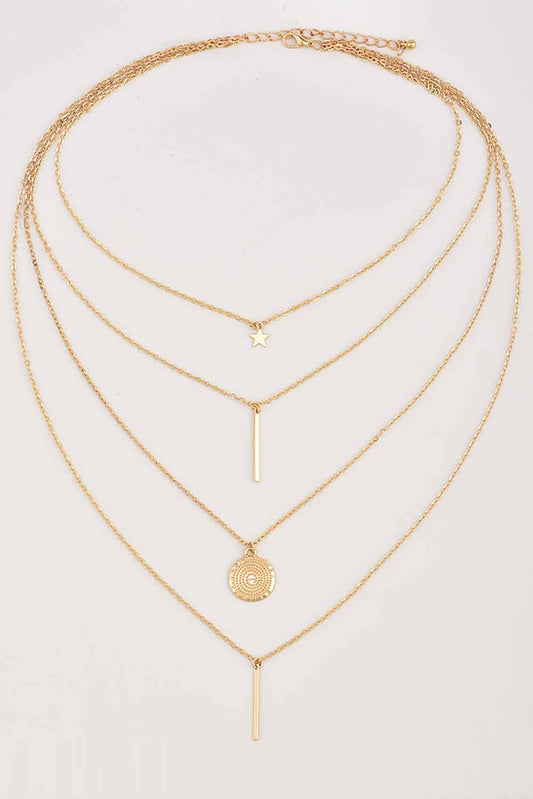 Boho Multi-layered Pendant Necklace  DAME BOHEME