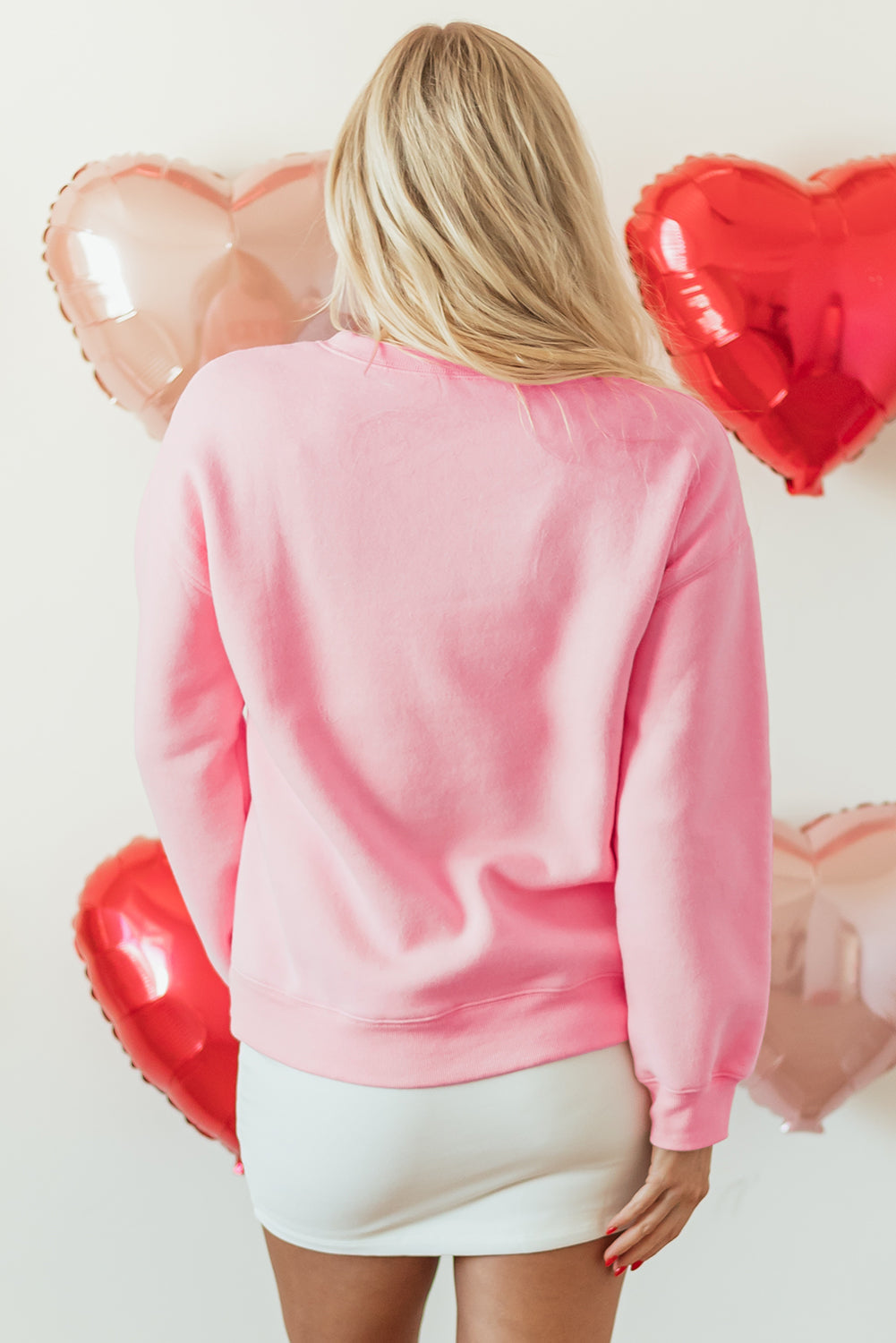 Raya LOVER Puff Print Drop Shoulder Valentines Sweater  DAME BOHEME