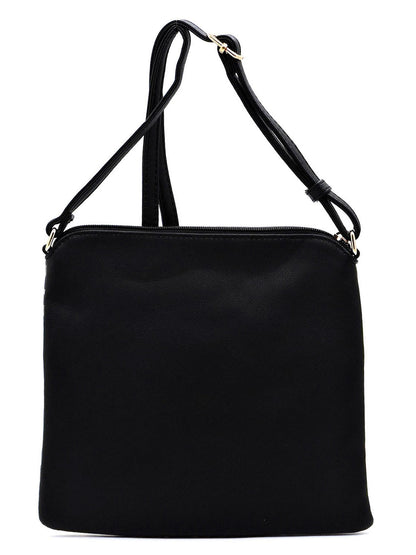 Leopard Zip Faux Vegan Leather Crossbody Bag Fashion World